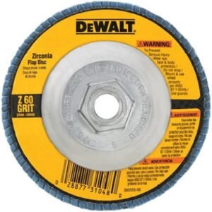 DEWALT DW8312 4-1/2-Inch by 5/8-Inch-11 60 Grit Zirconia Angle Grinder