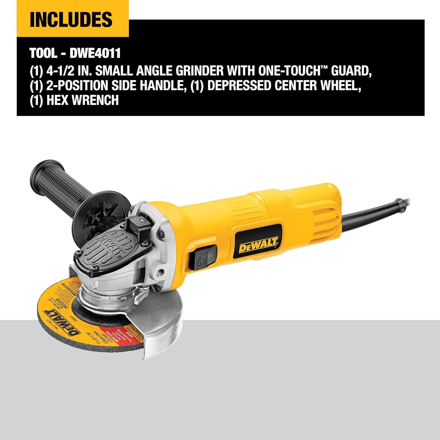 DEWALT Angle Grinder, One-Touch Guard, 4-1/2 -Inch - Image 4