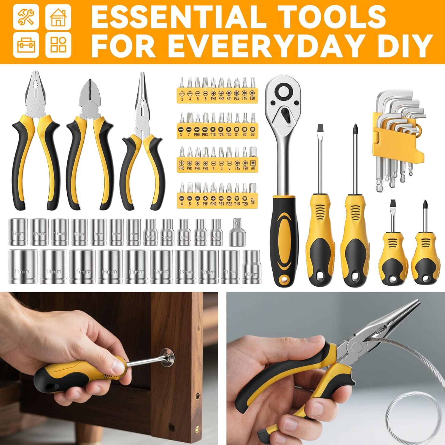 Cresolvia 199 Piece Tool Kit for Home - Image 5