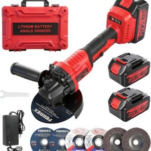 Gearwave Cordless Angle Grinder with Battery 2X 5.0Ah 21V, 4-1/2 inch to 5 inch