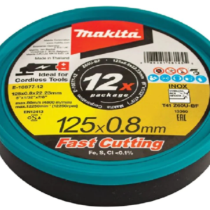 Makita E-10877-12 12 Pack 125mm x 0.8mm x 22mm Elite Inox Cutting Disc